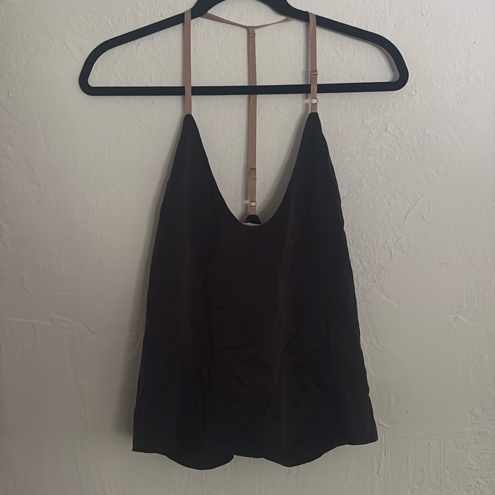 Lunya 100% Silk Black Tank Top size Large